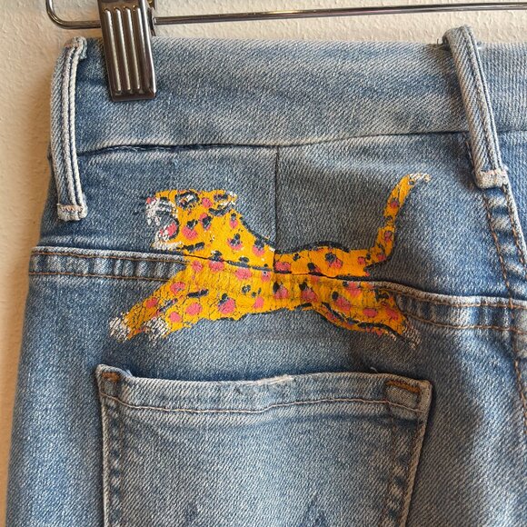 High Waisted Looker in Shoot to Thrill w/ Painted Leopard - Picture 1 of 3